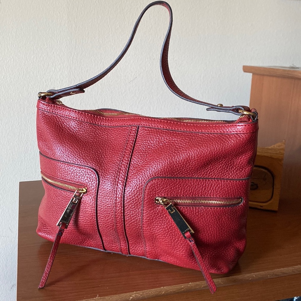 Tommy Hilfiger Genuine Leather Medium Hobo